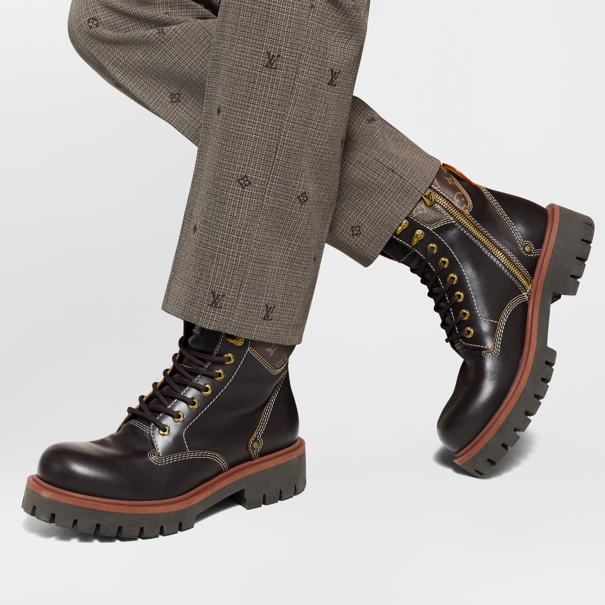 LV Remix Combat Boots - Luxury Brown | LOUIS VUITTON